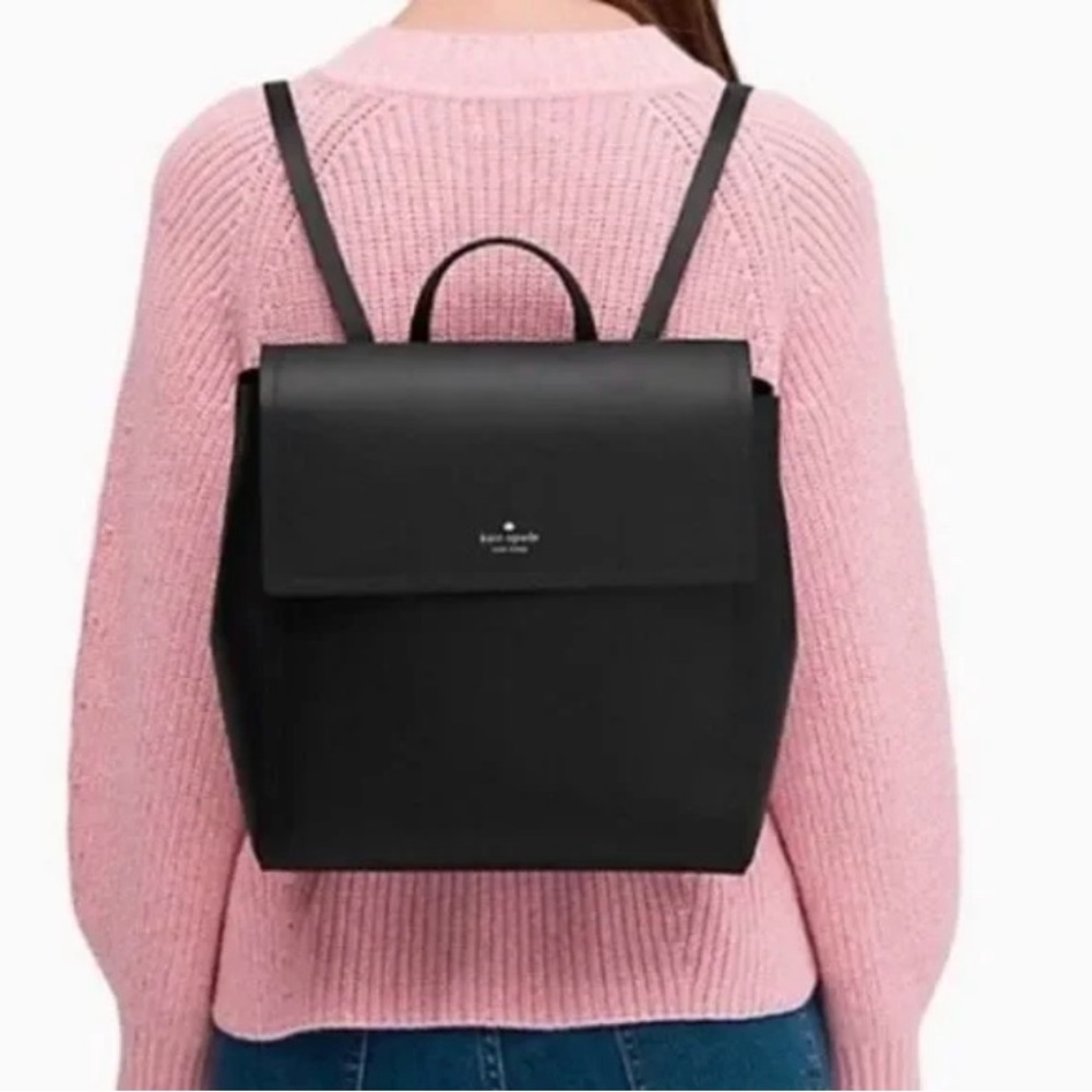 EUC Kate Spade neutral leather backpack - Picture 8 of 8
